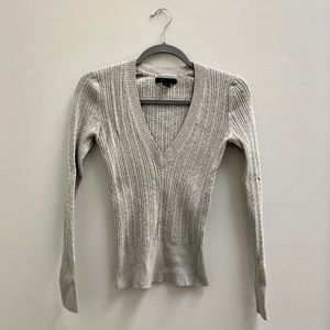 Express Gray Cable Knit Sweater